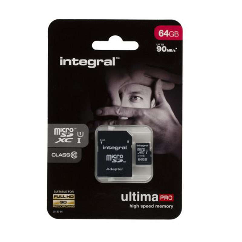 Integral Ultima PRO microSDXC 64GB C10 UHS-I 90 MB/s