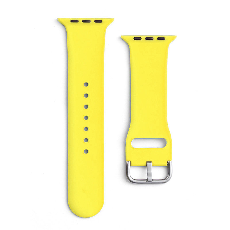 Silicone Λουράκι Pin Buckle APS Band (Apple Watch All Models) (42/44/45/49mm) yellow