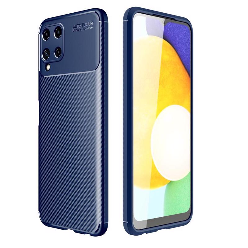 Carbon Fiber Case Back Cover (Samsung Galaxy A22 4G) blue