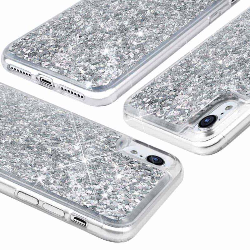 Liquid Crystal Glitter Armor Back Cover (Xiaomi Redmi Note 8T) silver