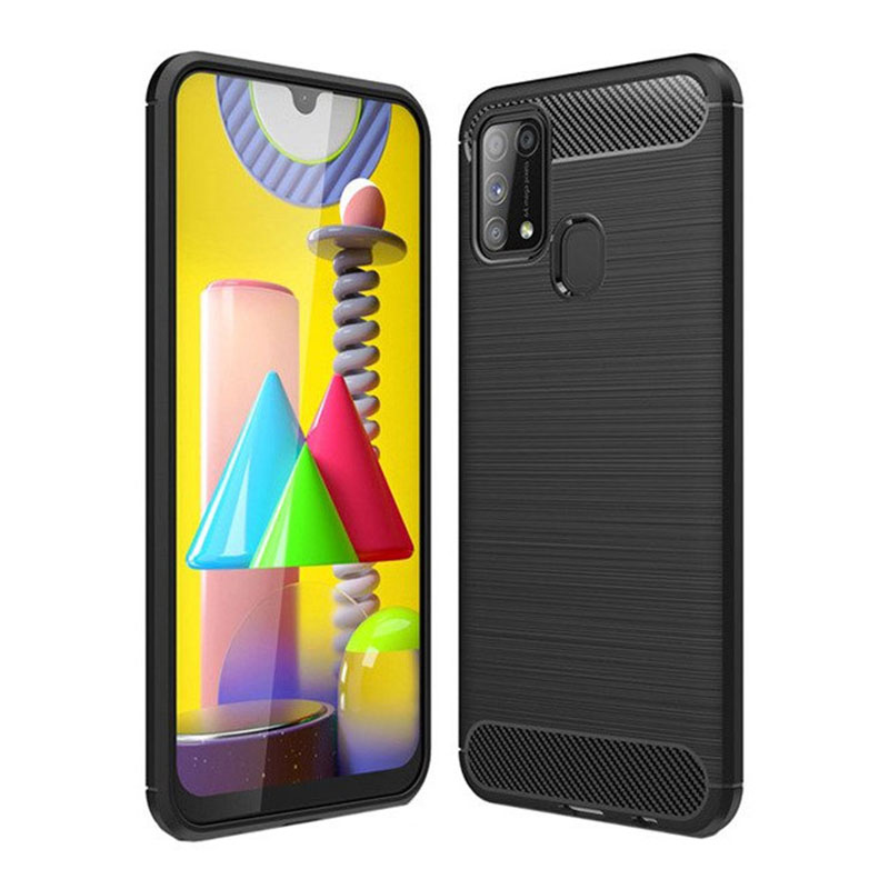 Carbon Case Back Cover (Samsung Galaxy M31) black