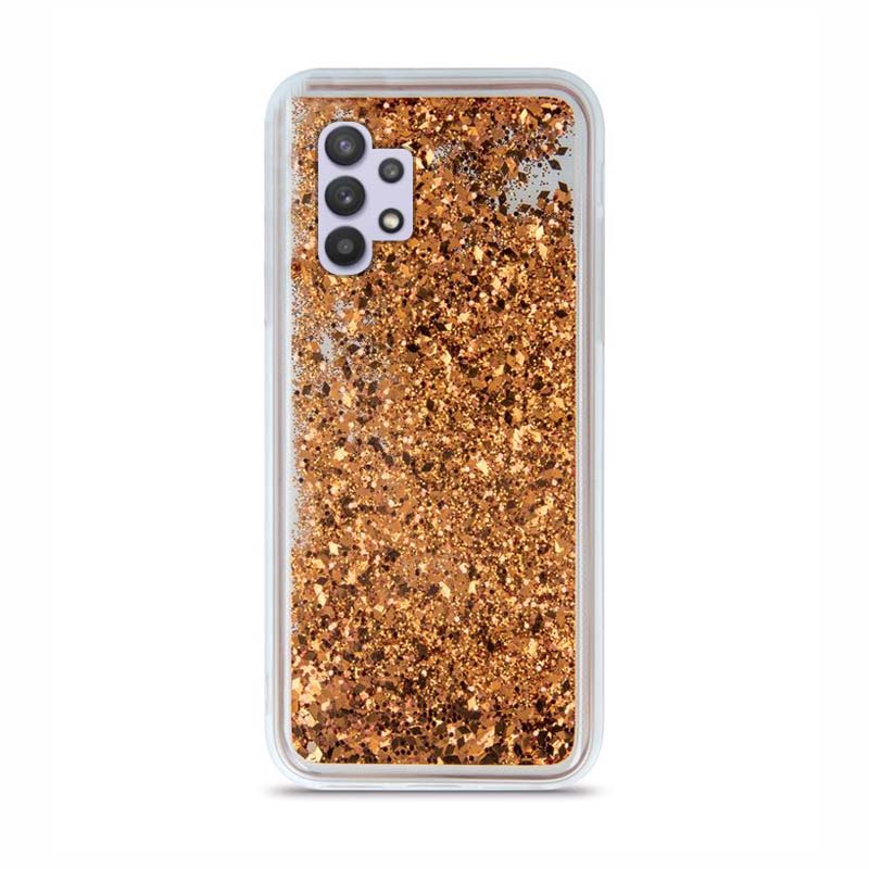 Liquid Crystal Glitter Armor Back Cover (Samsung Galaxy A32 5G) gold