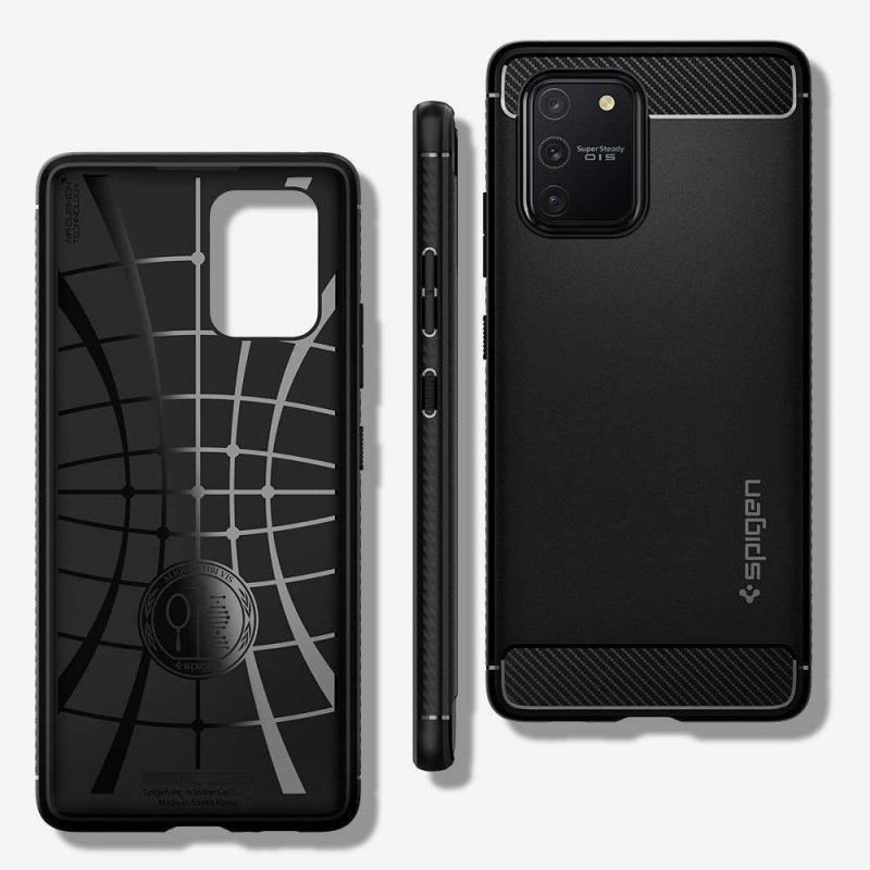 Spigen® Rugged Armor™ ACS00676 Case (Samsung Galaxy S10 Lite) matte black
