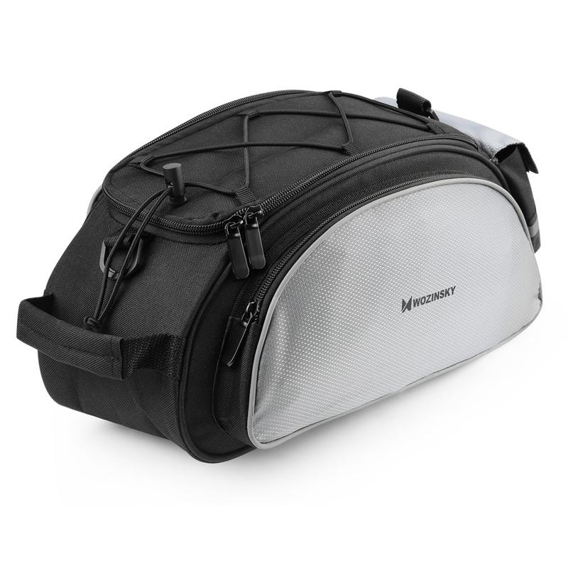 Wozinsky Bicycle Bag για σχάρα με λουράκι ώμου και θήκη για μπουκάλι 13L (WBB1BK)