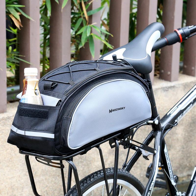 Wozinsky Bicycle Bag για σχάρα με λουράκι ώμου και θήκη για μπουκάλι 13L (WBB1BK)