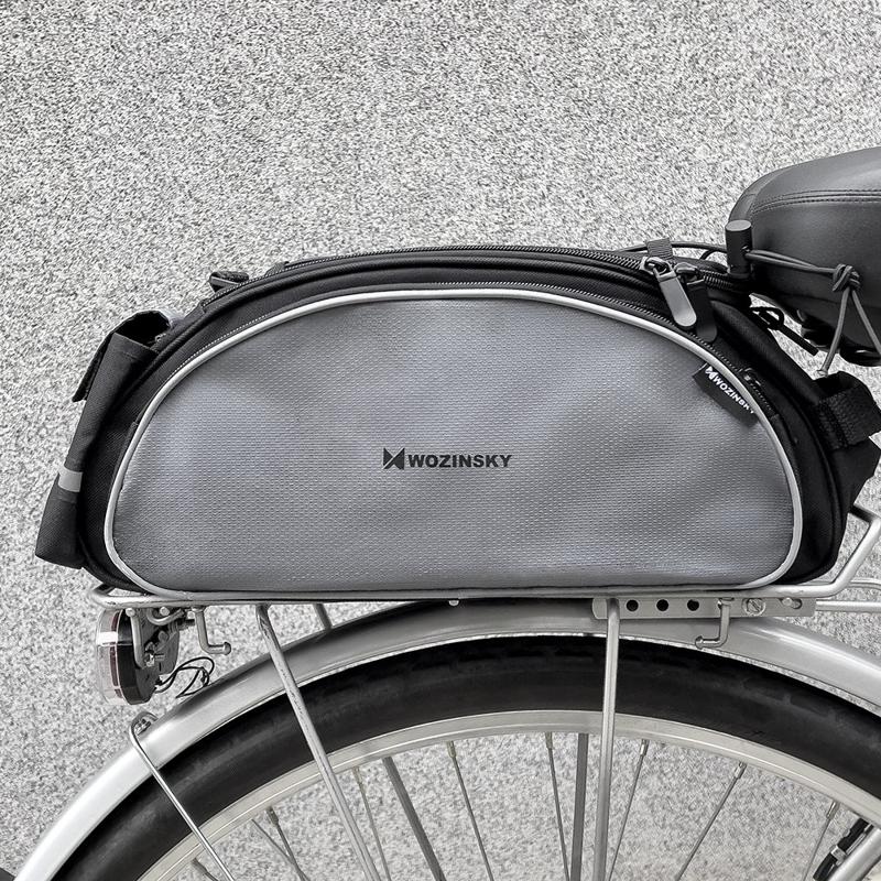 Wozinsky Bicycle Bag για σχάρα με λουράκι ώμου και θήκη για μπουκάλι 13L (WBB1BK)