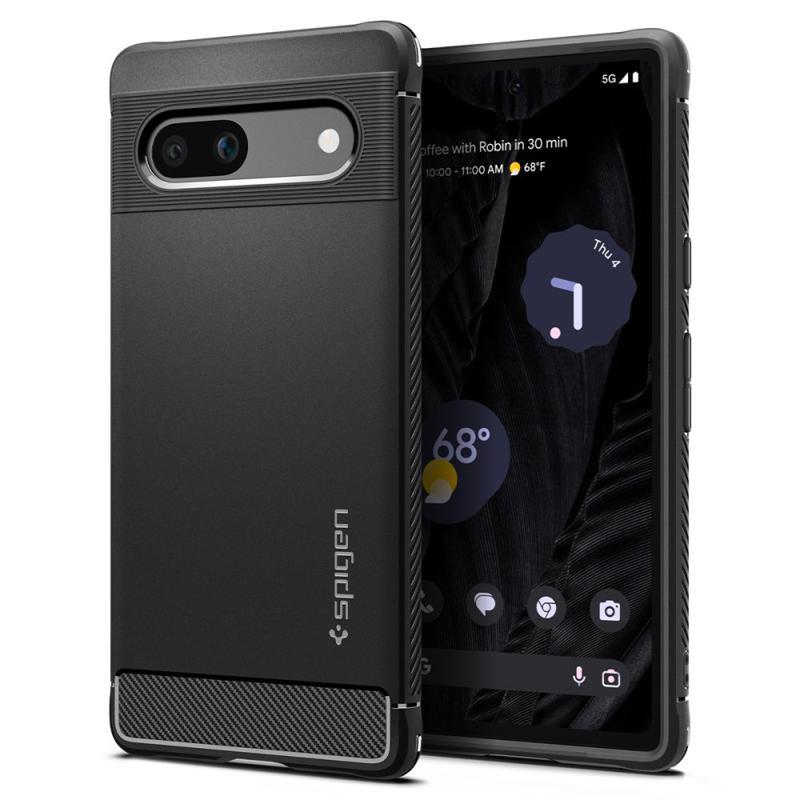 Spigen® Rugged Armor™ ACS05816 Case (Google Pixel 7A) matte black