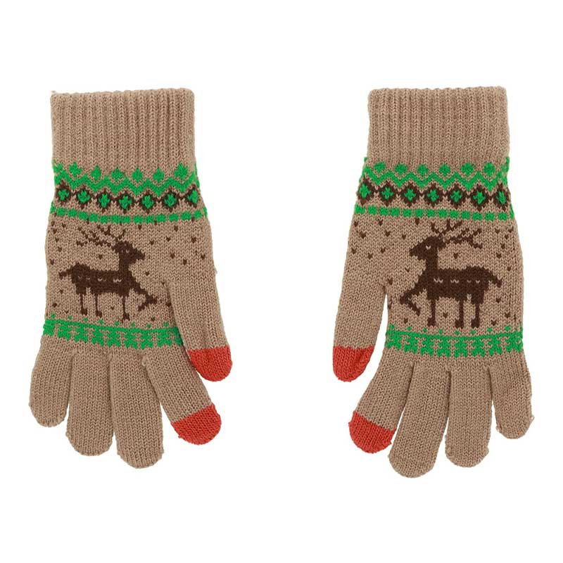 Winter Gloves με Δυνατότητα Touch Reindeer (light-grey)