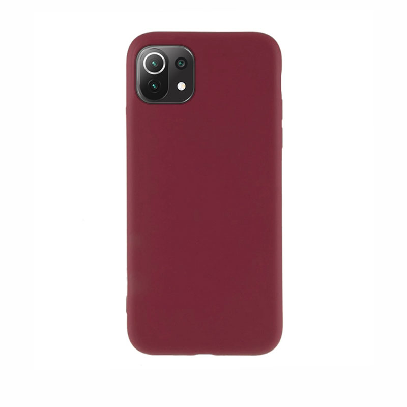 Soft Matt Case Back Cover (Xiaomi Mi 11 Lite) burgundy