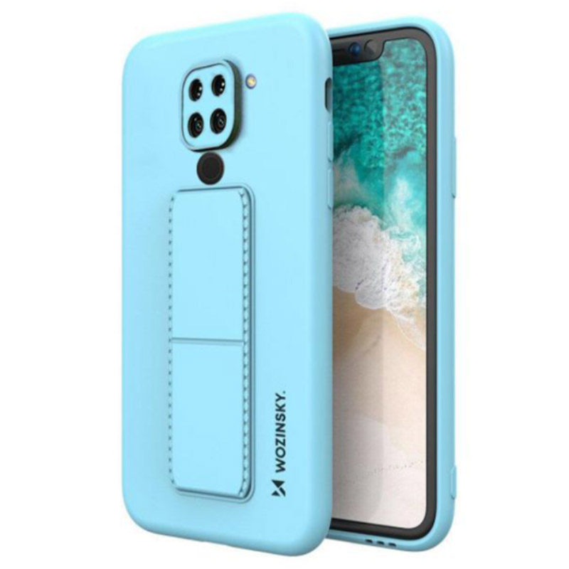 Wozinsky Kickstand Flexible Back Cover Case (Xiaomi Redmi Note 9) light-blue