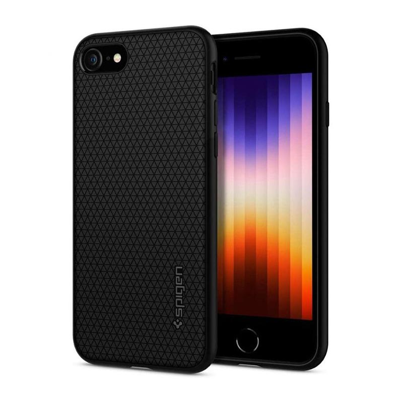 Spigen® Liquid Air™ 042CS20511 Case (iPhone SE 2 / 8 / 7) black