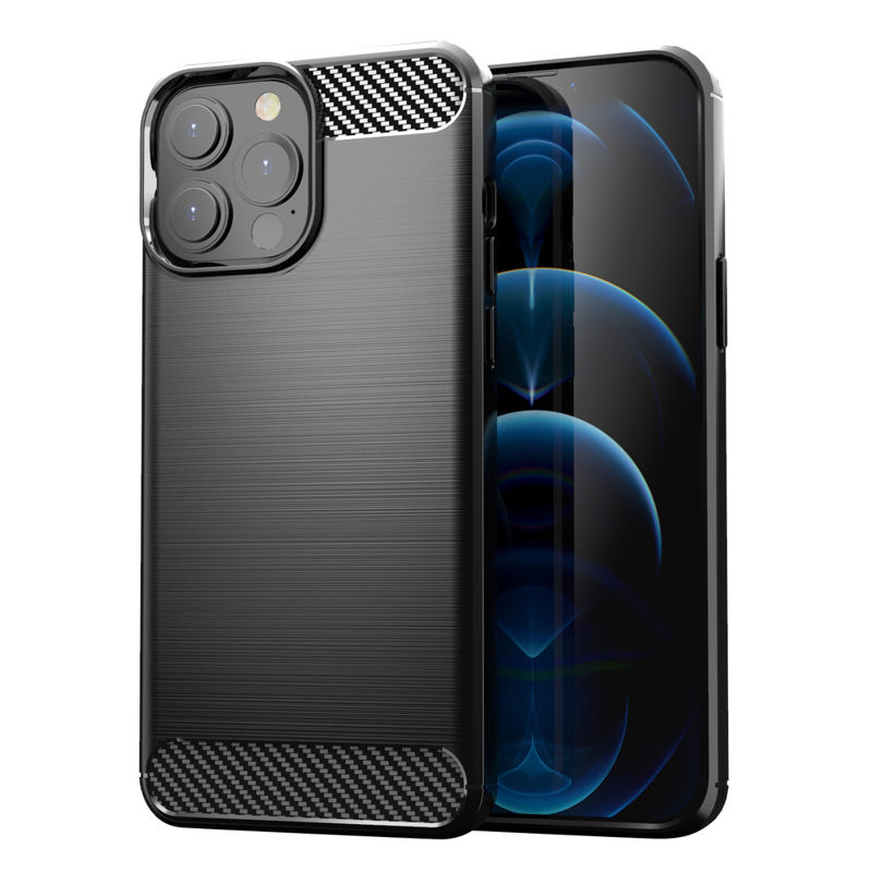 Carbon Case Back Cover (iPhone 13 Pro) black
