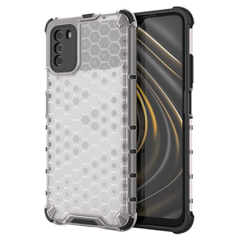 Honeycomb Armor Shell Case (Xiaomi Poco M3 / Redmi 9T) clear