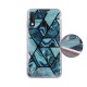 Geometric Marmur Case Back Cover (Samsung Galaxy A20E) dark-blue