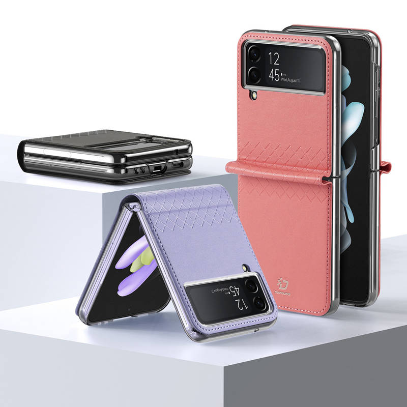 Dux Ducis Bril Back Leather Case (Samsung Galaxy Z Flip 4) pink