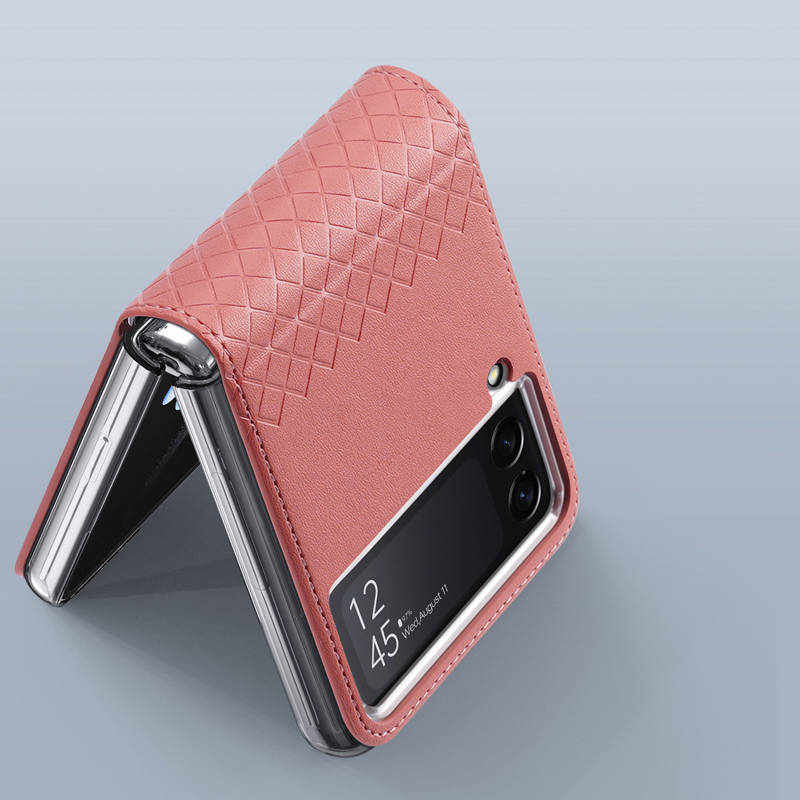 Dux Ducis Bril Back Leather Case (Samsung Galaxy Z Flip 4) pink