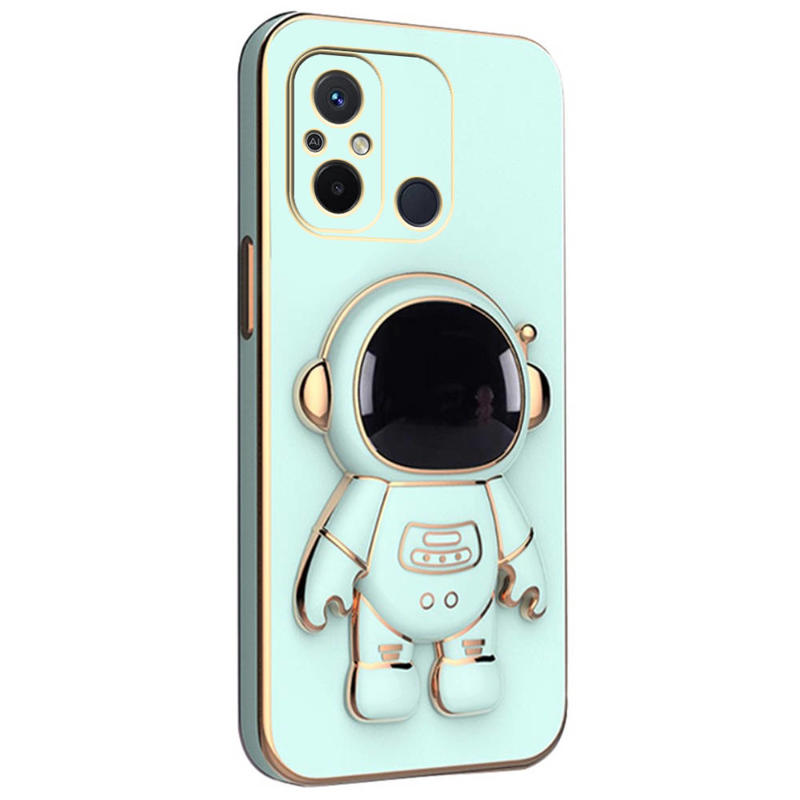 Astronaut 3D Silicone Back Cover Case (Xiaomi Redmi 12C) mint