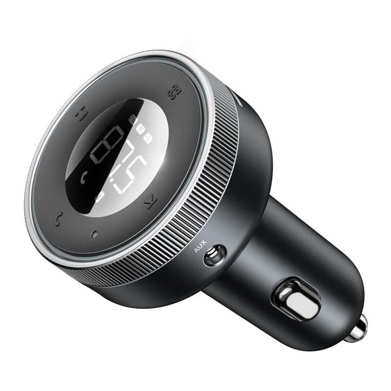 Baseus Enjoy FM Transmitter Bluetooth Car Charger LED 2x USB / 3.5mm jack 3.4A (CCLH-01) black