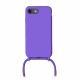 Colored Silicone Cord Case με Κορδόνι Back Cover (iPhone SE 2 / 8 / 7) purple