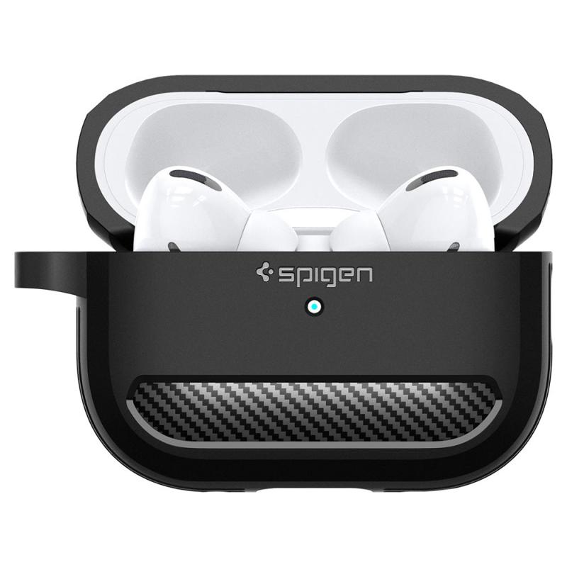 Spigen® Rugged Armor™ Hook Case (Apple AirPods Pro 1 / 2) matte black