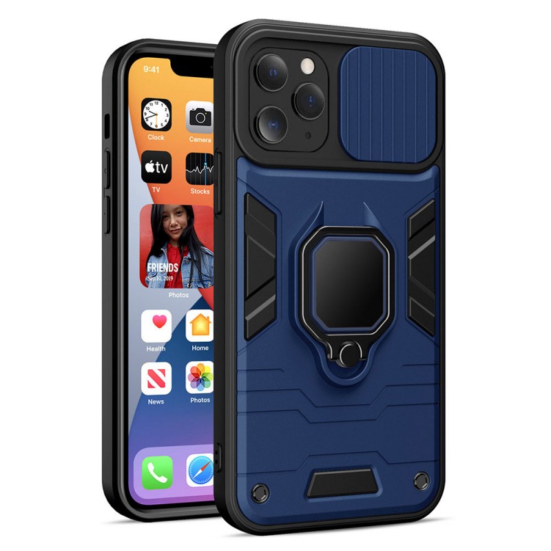 Ring Lens Rugged Case Back Cover (iPhone 11) blue
