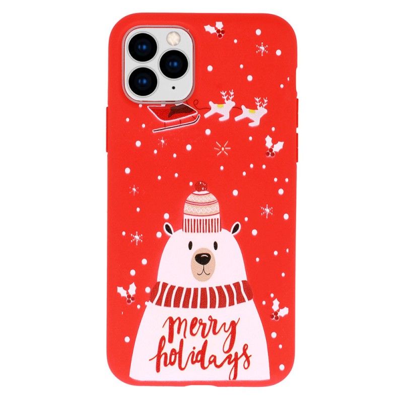 Christmas Back Cover Case (iPhone 12 / 12 Pro) design 5 red