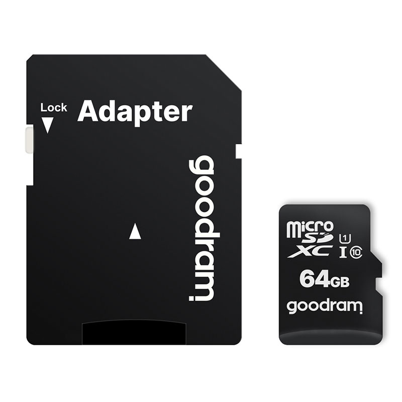 Goodram MicroSDXC 64GB with adapter 100MB/s C10 UHS-I