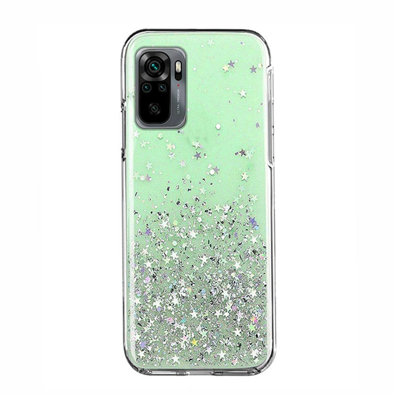 Wozinsky Star Glitter Shining Cover (Xiaomi Redmi Note 10 / 10S) green