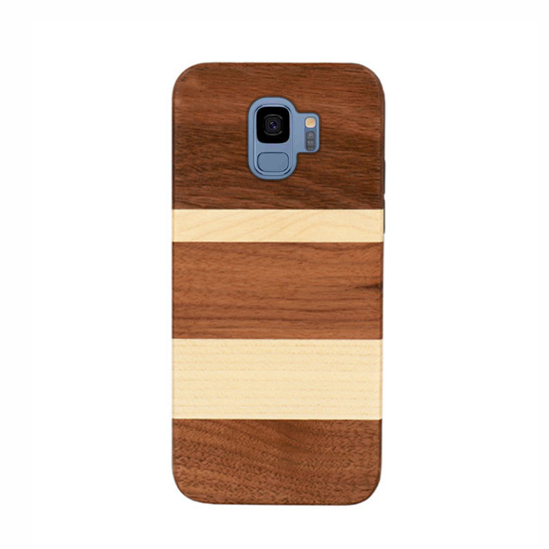 Vennus Wood Case Back Cover (Samsung Galaxy S9 Plus) design 2 brown