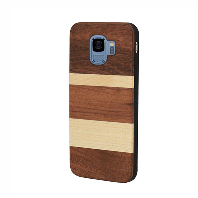 Vennus Wood Case Back Cover (Samsung Galaxy S9 Plus) design 2 brown