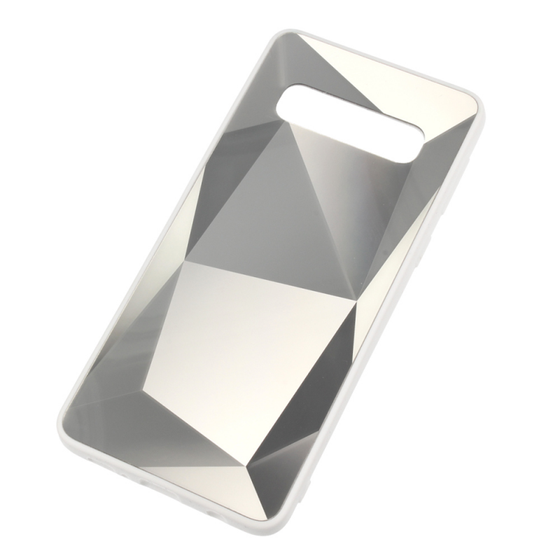 Diamond Mirror Case Back Cover (Samsung Galaxy S10e) white