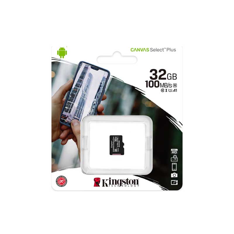 Kingston MicroSDXC 32GB Canvas Select Plus UHS-I (U1), C10, V10, A1