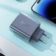 Acefast A45 GaN Wall Charger 65W (1xUSB, 2xType-C) gray