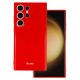 Silicone Jelly Back Case (Samsung Galaxy S23 Ultra) red