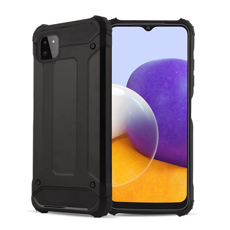 Hybrid Armor Case Rugged Cover (Samsung Galaxy A22 5G) black