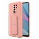 Wozinsky Kickstand Flexible Back Cover Case (Xiaomi Redmi 9) pink