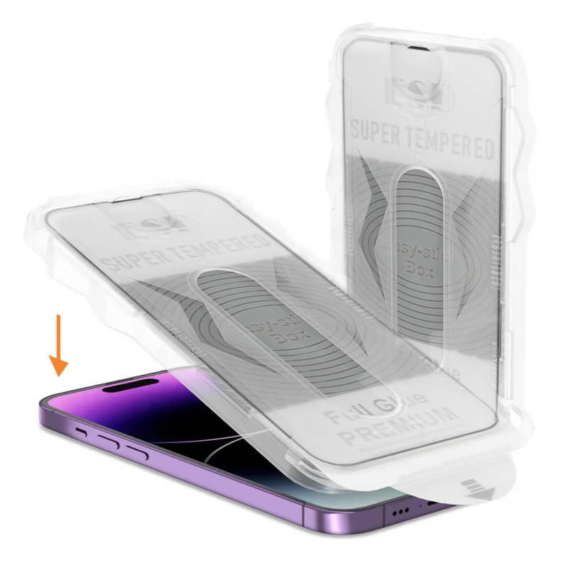 Tempered Glass Full Glue Easy-Stick Box (iPhone 12 Pro Max) black