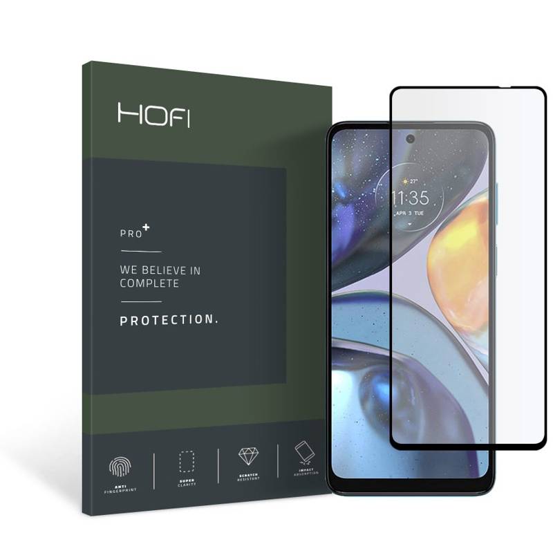 Hofi Tempered Glass Full Glue And Coveraged (Motorola Moto G22) black