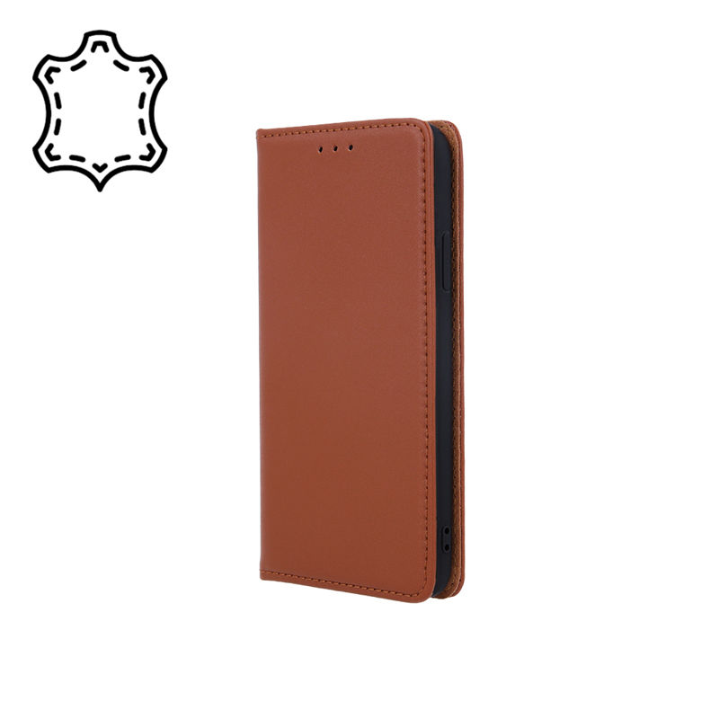 Smart Pro Genuine Leather Book Cover (Samsung Galaxy A13 5G / A04S) brown