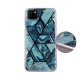 Geometric Marmur Case Back Cover (Huawei Y5p) dark-blue