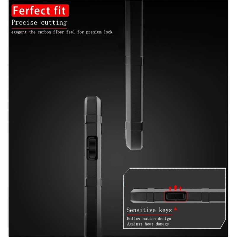Anti-shock Square Armor Case Rugged Cover (Xiaomi Redmi 7A) black