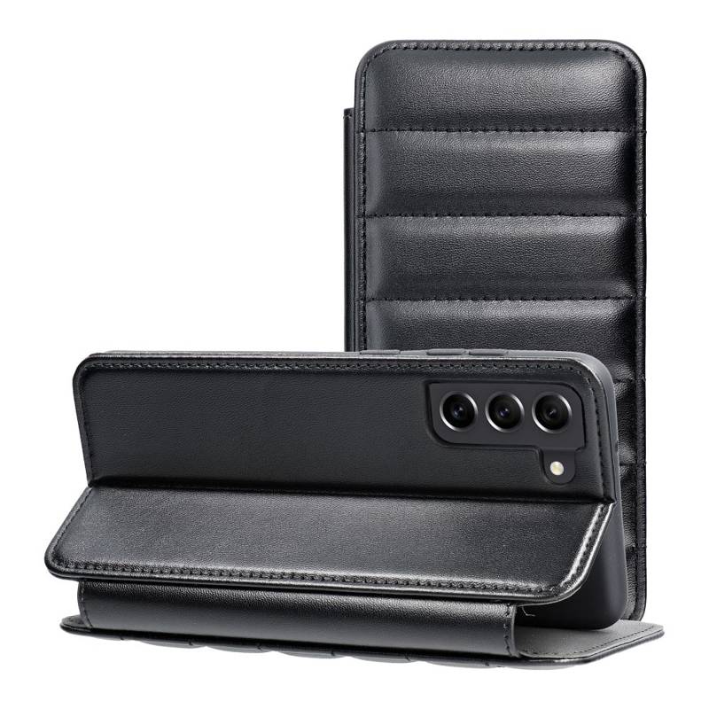 Puffer Book Leather Case (Samsung Galaxy S21 FE) black