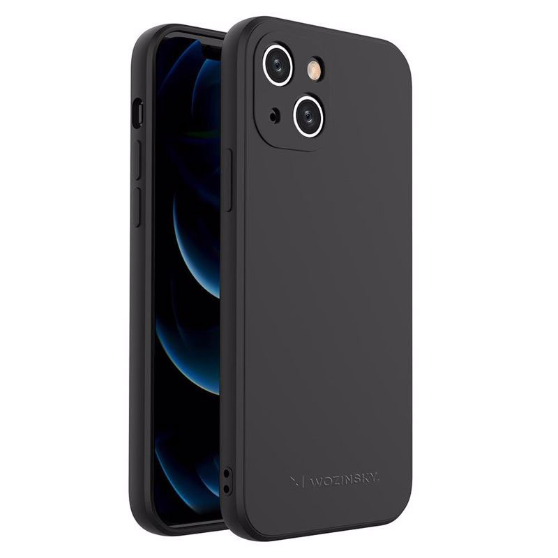 Wozinsky Color Silicone Back Cover Case (iPhone 13) black