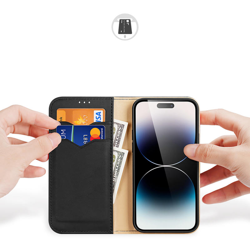 Dux Ducis Hivo RFID Blocking Wallet Case (iPhone 15 Pro) black