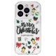 Christmas Back Cover Case (iPhone 14 Pro Max) D3 clear green ornaments