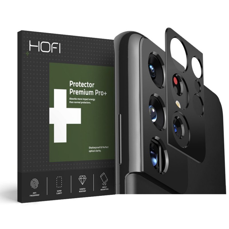 Hofi Metal Camera Styling Cover Prοtector (Samsung Galaxy S21 Ultra) black