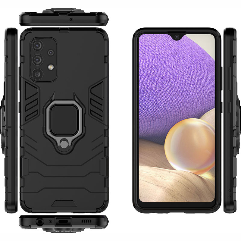 Finger Ring Rugged Case Back Cover (Realme 9 Pro Plus / 9 4G) black