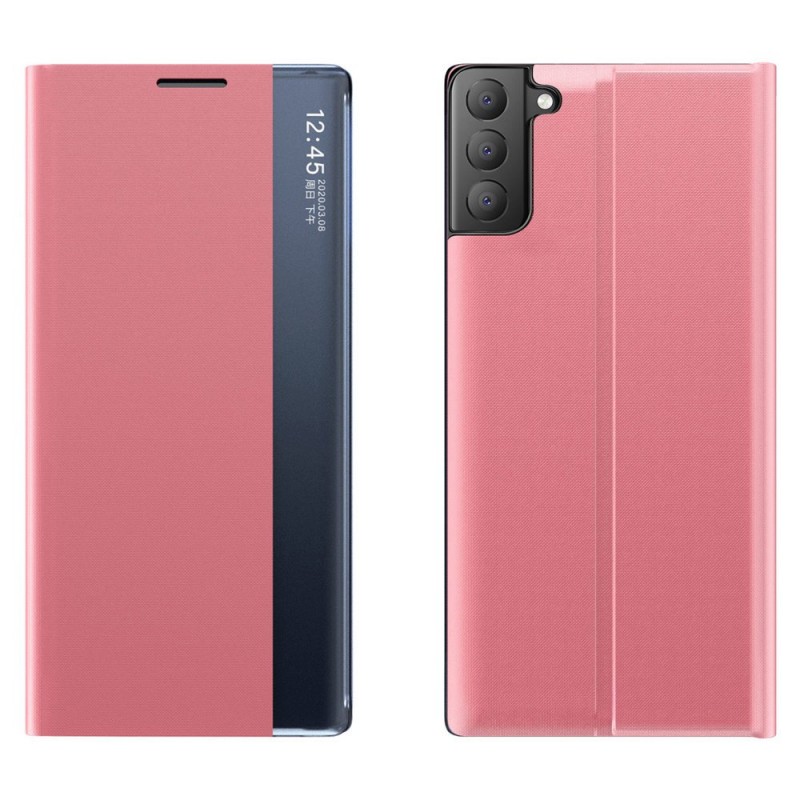 Sleep Window Case Book Cover (Samsung Galaxy S21 FE) pink