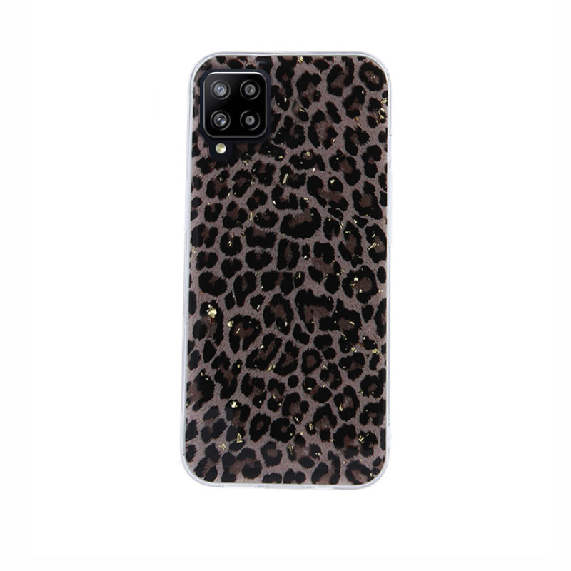 Gold Glam Back Cover Case (Samsung Galaxy A22 5G) leopard print 1