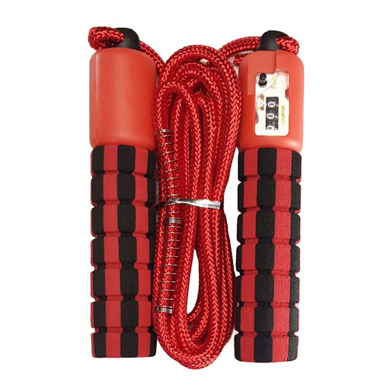Σχοινάκι Γυμναστικής Jumping Rope με Counter Άλματος (red)